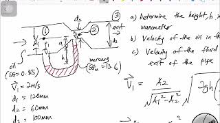 BERNOULLI EQUATIONS  VENTURI EXAMPLE [upl. by Rednaeel]