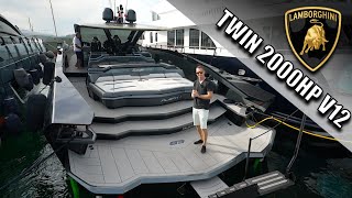 Onboard Lamborghinis €4000000 Boat [upl. by Idyh]