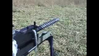 Browning M1919 beltfed machine gun ringing steel target [upl. by Neitsabes]