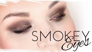 SMOKEY EYES SCHMINKEN TUTORIAL deutsch für Anfänger Drogerie blaue Augen Smoky Eyes wie die Stars [upl. by Josefina754]