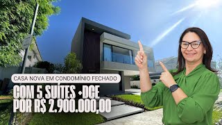 Casa nova em condomínio fechado Villas do Atlântico com 5 suítes por R 290000000 em CabedeloPB [upl. by Osnohpla806]