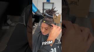 I had to push his hairline back‼️😱 pushbackhairlinehairtransformation Tr3ydabarber [upl. by Hackathorn]