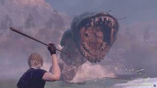 Del Lago Water Monster  Resident Evil 4 Remake Difficulty Professional [upl. by Dion]