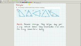 Uchburchak Uchburchakning turlari Geometriya 7sinf 11dars [upl. by Onahpets]