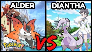 Alder Vs Diantha Champion League Tournament Round 3 [upl. by Tneciv]