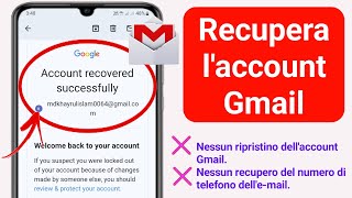 Recupero dellaccount Gmail 2023  Come recuperare laccount Gmail  Recupero dellaccount Google [upl. by Aletse]