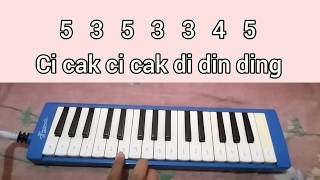 Cicak  Cicak Di Dinding Pianika  NotAngka [upl. by Casper570]