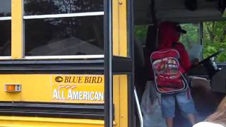 Giannas first day of Kindergarten bus stop2 [upl. by Nelad203]