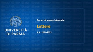 Corso di laurea triennale in Lettere  AA 202425 [upl. by Jaban]