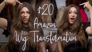 How to make a wig look natural  20 Amazon Wig Transformation  Affordable Wigs From Amazon [upl. by Lucio]