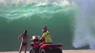 Pipeline Rescues North Shore Lifeguards [upl. by Wojcik]