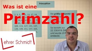 Primzahl  Was ist eine Primzahl  Mathematik  Lehrerschmidt [upl. by Nynahs761]