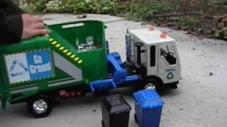 Tonka quotGo Greenquot Garbage Truck Review amp Demo [upl. by Aremihc]