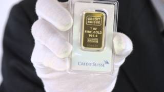 1 oz Credit Suisse Gold Bar 9999 FIne  Goldmart [upl. by Htor]