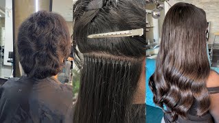 itip hair extensions for short hair  pixie cut to long hair [upl. by Akived45]