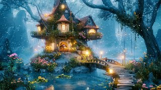 THE FAIRY WINTER COTTAGE  Magical Flute Music amp Snowfall for Stress Relief Relax Mind Healing ❄️ [upl. by Kylah]