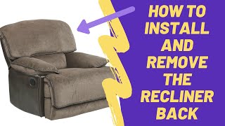 How To Repair Your Recliner Removing and Replacing Your Recliner Back [upl. by Glanville]