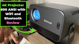 4K Projector 600 ANSI Smart Projector with WiFi and Bluetooth Review [upl. by Nerag]