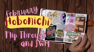 February Journaling and Flip Through in my A6 Hobonichi Avec [upl. by Halladba]