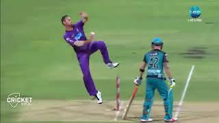 chris lynn hits one out of the gabbakfc BBLFACTS [upl. by Ahseek]