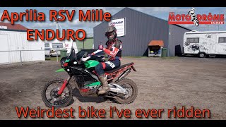 Aprilia RSV Mille Enduro  MX track [upl. by Gnem5]