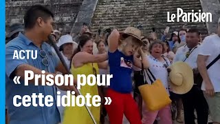 Mexique  une touriste espagnole frôle le lynchage après avoir grimpé une pyramide Maya [upl. by Modnar]