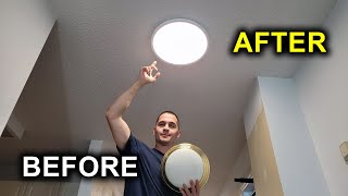 Koda 15quot Slim Ceiling LED Light Installation Detailed Tutorial And Review [upl. by Arick]