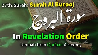 Surah Al Burooj tafseer part 1 24 Aug24 [upl. by Atterual]