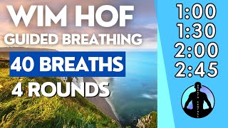 WIM HOF Guided Breathing  Up To 245min  4 Rounds  40 Breaths WimHofBreathing [upl. by Hannah]