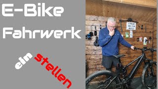 EBike  Fahrwerk SAG einstellen beim EMTB fischermontisrockshox [upl. by Mazurek]