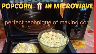 how to make popcorn 🍿 in microwave oven [upl. by Fairfield]