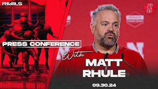 Nebraska Football Matt Rhule Rutgers press conference Sept 30 2024 [upl. by Purdum534]