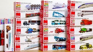 Tomica N0121  140  Thomas  Construction vehicle  Bullet train  Car carrier Longminicar [upl. by Hnid]