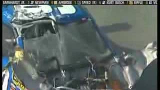 Craziest NASCAR Finish EVER AMAZING CRASH INTO CROWD FENCE Karl edwards runs accross finish line [upl. by Concha245]