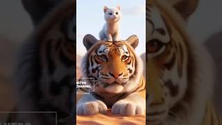 INDUK HARIMAU dan ANAK KUCING bermain bersama mitampotchannel shorts [upl. by Annmaria88]