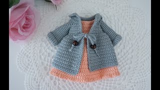 How to crochet doll dresses  doll clothes [upl. by Jueta220]