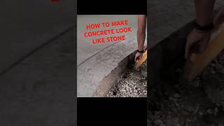 How to make Concrete look like stone concrete shorts [upl. by Rosalba]