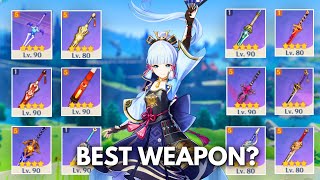 15 Weapons on Ayaka Comparison Best Weapon for F2P Ayaka Genshin Impact [upl. by Friedly]