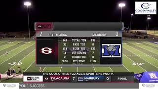 Sylacauga vs Marbury on The Coosa Pines FCU Aggie Sports Network [upl. by Urion]