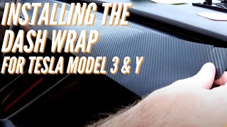 Vinyl Dash Wrap for the Tesla Model 3 [upl. by Bruce]