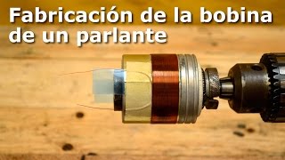 Fabricación de la bobina de un parlante make voice coil [upl. by Htebazie]