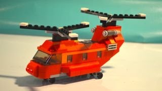 Lego Creator Red Rotors 31003 3in1 Helicopter Plane Boat Helicopter Review [upl. by Eart]