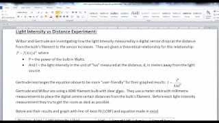 L3PHY light intensity vs 1distance2 graph [upl. by Fidelio64]