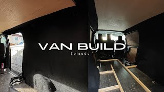 VAN BUILD  Episode 1 Creating the foundations carpeting the walls [upl. by Doowyah]