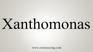 How To Say Xanthomonas [upl. by Nedla]