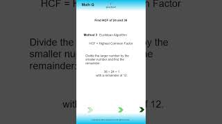 Math  07  HCF  Method 3  Euclidean Algorithm 38 [upl. by Conti210]