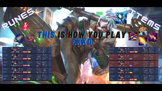 The ULTIMATE Ekko Mid Guide Runes Items Season 14 and more [upl. by Nevins622]