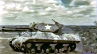 World War 2 Tank Destroyer Boot Camp Restored Color 1943 [upl. by Cirle92]