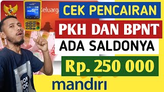 Cek ATM merah putih PKH dan BPNT cairnya cuma 250000 [upl. by Assetal]