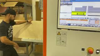 HolzHer Evolution 7405 Vertical CNC Through Feed Processing Center 2015 [upl. by Anitahs]